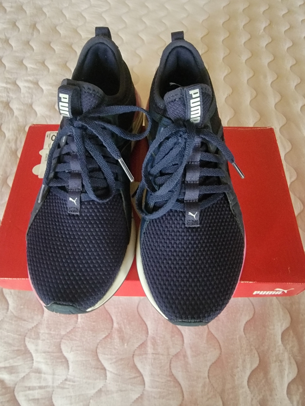 Puma Men's Navy Blue Mesh Running Sneakers